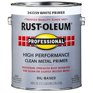RUST-OLEUM PROFESSIONAL 242259 CLEAN METAL PRIMER WHITE ENAMEL 100 VOC