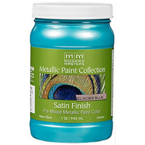 MODERN MASTERS ME791-32 32 OZ GLACIER BLUE SATIN METALLIC PAINT OPAQUE