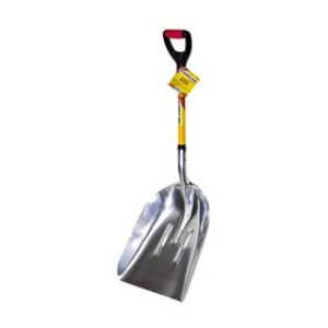 G-FORCE #10 ALUMINUM SCOOP SHOVEL 44" FIBERGALSS D-HANDLE W RUBBERIZED GRIP