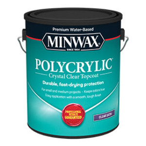 MINWAX 13333000 SATIN WATER BASED POLYCRYLIC PROTECTIVE FINISH