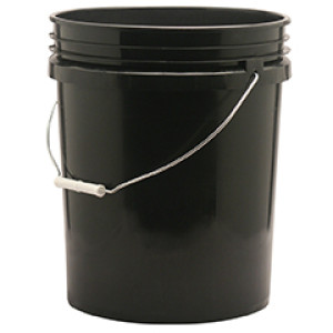 IPL 1123025 5 GALLON BLACK .70 MIL PLASTIC PRO PAIL