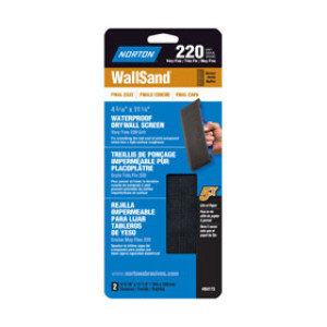 NORTON 02531 4-3/16" X 11-1/4" 220 GRIT SANDING SCREEN PAPER HANDY PACK 2 PACK