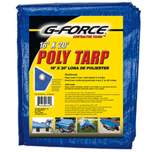 G-FORCE 90320 16' X 20' BLUE ALL PURPOSE TUFF TARPAULIN