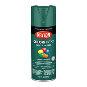 KRYLON K05523007 COLORMAXX PAINT + PRIMER GLOSS HUNTER GREEN 12 OZ IN-OUTDOOR