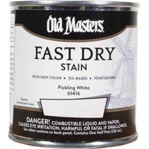 OLD MASTERS 61416 PICKLING WHITE FAST DRY WOOD STAIN 1/2 PINT