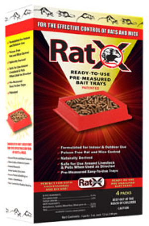 ECOCLEAR 620104 RATX READY TO USE RAT KILLER PRE-FILLED 3 OZ BAIT TRAYS 2-PACK