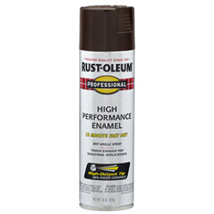 RUST-OLEUM PROFESSIONAL 7548838 HIGH PERFORMANCE ENAMEL GLOSS DARK BROWN 15 OZ