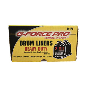 G-FORCE 44476 HEAVY DUTY DRUM LINERS 2 MIL (20CT)