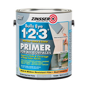 ZINSSER BULLS EYE 285085 1-2-3 GRAY INTERIOR EXTERIOR WATERBASED PRIMER