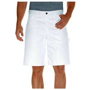 DICKIE'S DX401WH 30"W WHITE PAINTER'S SHORTS 11" 59146
