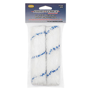 PAINT-FORCE 37732 6" X 3/8" NAP MICROFIBER MINI ROLLER REFILLS 2 PACK