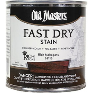OLD MASTERS 62116 RICH MAHOGANY RICH TONE FAST DRY WOOD STAIN 1/2 PINT