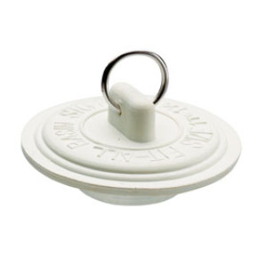 PLUMB PAK PP820-6 DRAIN STOPPER DUO FIT 1-5/8" TO 1-3/4" WHITE RUBBER W/RING