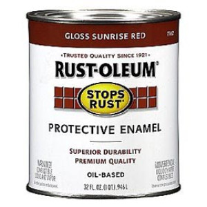 RUST-OLEUM STOPS RUST 7762502 GLOSS PROTECTIVE ENAMEL SUNRISE RED
