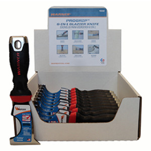 WARNER TOOL 10199 PROGRIP 6-IN-1 GLAZIER KNIFE COUNTER DISPLAY 10 PIECES