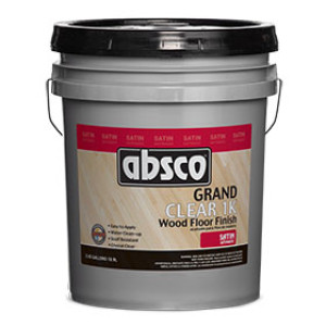 ABSOLUTE ABSCO 96105 GRAND CLEAR 1K SATIN WOOD FLOOR FINISH 275 VOC