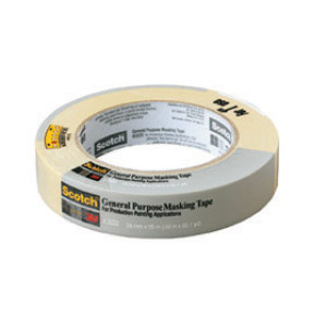 3M 2020-24AP SCOTCH CONTRACTOR GRADE MASKING TAPE 1" X 60 YARDS TAN