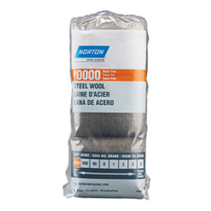 NORTON 68112 GRADE 4/0 SUPER FINE STEEL WOOL 12 PAD LOAF (#0000)
