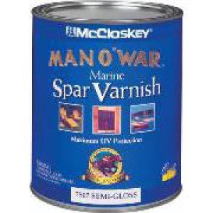 MCCLOSKEY MAN O'WAR 7507.005 SEMI-GLOSS MARINE SPAR VARNISH 450 VOC