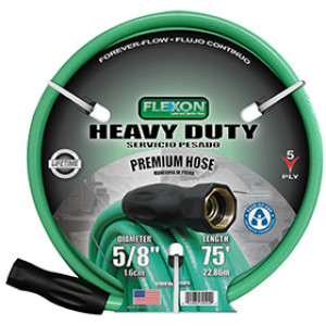 FLEXON FXG5875 5/8" X 75' 5-PLY HEAVY DUTY KINK FREE GARDEN HOSE