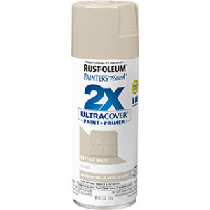 RUST-OLEUM 2X PAINTER'S TOUCH 334040 ULTRA COVER ENAMEL GLOSS COTTAGE WHITE