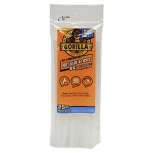 GORILLA GLUE 3022502 8" GORILLA ALL TEMPERATURE HOT GLUE STICKS MINI 25 COUNT