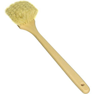 DQB 11672 20" WHITE TAMPICO UTILITY / POT SCRUB BRUSH 2" TRIM POLY BLOCK