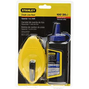STANLEY 47-442 100' ABS CHALK REEL WITH 4 OZ BLUE CHALK
