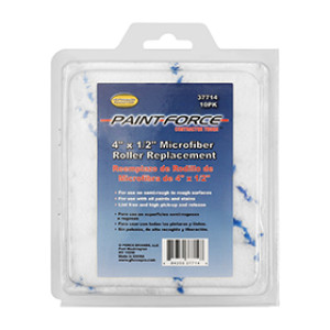 PAINT-FORCE 37714 4" X 1/2" NAP MICROFIBER MINI ROLLER REFILLS 10 PACK