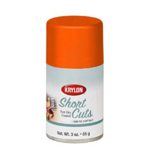 KRYLON KSCS050 3 OZ SHORT CUTS GLOSS GLOW ORANGE HOBBY PAINT FAST DRY ENAMEL