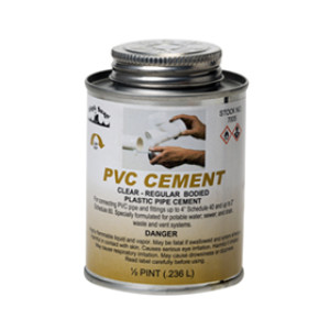 BLACK SWAN 07005 8 OZ CAN PVC SOLVENT CEMENT REGULAR BODIED ASTM D-2564