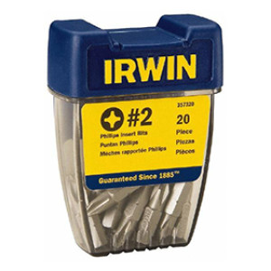IRWIN IWAF121PH220D #2 PHILLIPS INSERT BIT PRO-PAK 20 PIECES