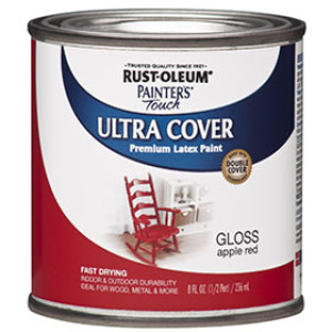 RUST-OLEUM PAINTER'S TOUCH 1966730 ULTRA COVER GLOSS APPLE RED LATEX PAINT
