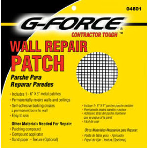 G-FORCE 04601 6" WALL REPAIR PATCH SELF ADHESIVE