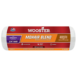 WOOSTER MOHAIR BLEND R207-9 9" X 1/4" WHITE WOVEN PAINT ROLLER COVER