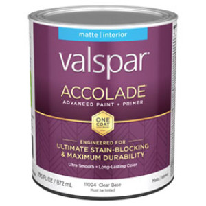 VALSPAR 11004.005 ACCOLADE MATTE CLEAR BASE INTERIOR PAINT & PRIMER