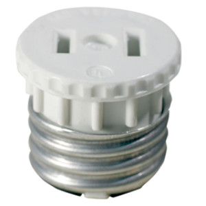 LEVITON 002-00125-000 SOCKET ADAPTER WHITE