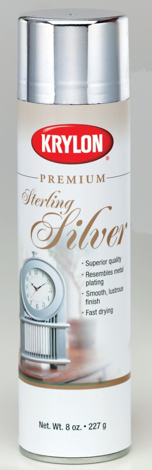 KRYLON K01030A 8 OZ STERLING SILVER PREMIUM METALLIC SPRAY PAINT