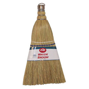 DQB 08530 WHISK BROOM CORN AND GRASS MIX WITH METAL HANGUP CAP  2 SEWS 11" OAL