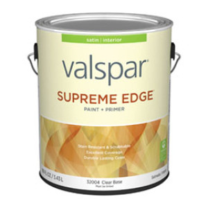 VALSPAR 32004.007 SUPREME EDGE SATIN CLEAR INTERIOR PAINT & PRIMER