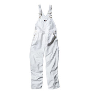 DICKIES 8953WH 38"W X 30" L WHITE PAINTER'S BIB OVERALL