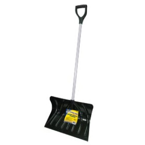 G-FORCE 52968 20" POLY SNOW SHOVEL / PUSHER COMBO D-GRIP HARDWOOD HANDLE