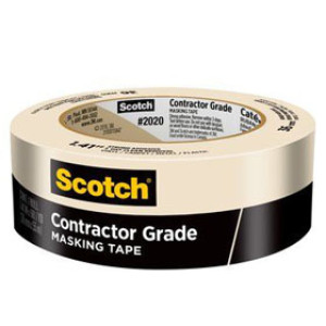 3M 2020-36AP SCOTCH CONTRACTOR GRADE MASKING TAPE 1-1/2" X 60 YARDS TAN
