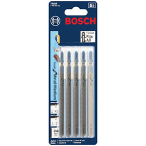 BOSCH T318A 5-1/4" 24TPI HIGH SPEED STEEL SHANK JIGSAW BLADE 5 PACK