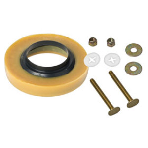 BLACK SWAN 04425 FLANGE & GASKET WITH 1/4" X 2-1/4" BRASS BOLT KIT WITH PLASTI