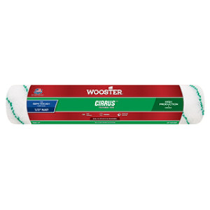 WOOSTER CIRRUS R194-14 14" X 1/2" WHITE/GREEN STRIPE POLYAMIDE ROLLER COVER