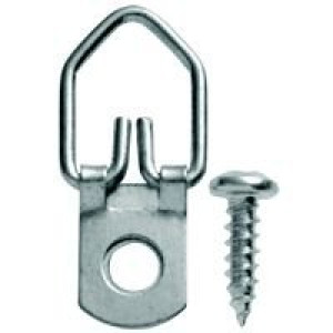 OOK 50207 LARGE NICKEL PLATED "D" RING HANGER (2PK)