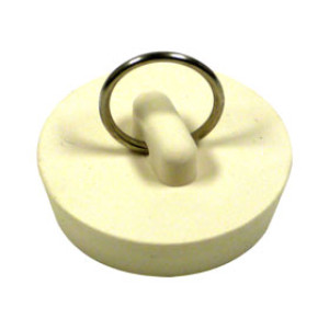 PLUMB PAK PP820-2 DRAIN STOPPER 1 1/2" WHITE RUBBER WITH METAL RING