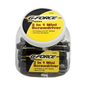 G-FORCE 21533 50 PK 2-IN-1 MINI SCREWDRIVER WITH PEN CLIP