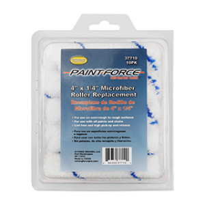 PAINT-FORCE 37710 4" X 1/4" NAP MICROFIBER MINI ROLLER REFILLS 10 PACK